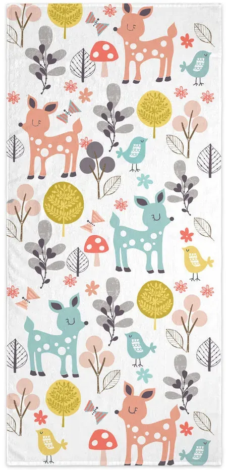 Badetuch HappyFriday Moshi Moshi Woodland Bunt 70 x 150 cm