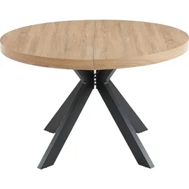 vente-unique Esstisch Natur, Schwarz, Holz, 8-Sitzer, Oval, 120x76x220 cm, Esszimmer, Tische, Esstische