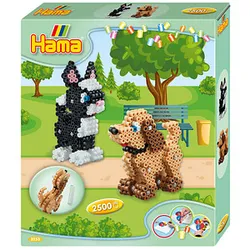 Hama® Bügelperlen Set 3D Hund und Katze mehrfarbig