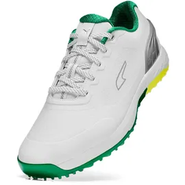 Puma Alphacat Nitro Herren Golfschuhe (Softspike), weiß, Größe 40 1⁄2 - PUMA white/archive green/yellow burst