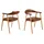 Actona Armlehnstuhl Kunstleder braun 2er Set
