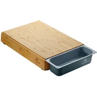 CHEF CUISINE magnetisches Schneidebrett aus Holz mit Auffangschale –