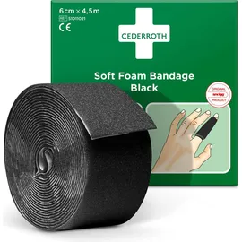 CEDERROTH Soft Foam Bandage selbsthaftend elastisch,schwarz Rl.6cmx4,5m
