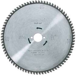 Metabo Kreissägeblatt Multi Material 250x30 80 FZ/TZ 5° neg Tisch- Kappsägen