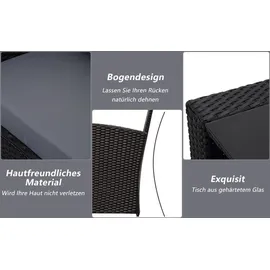 MeXo Lounge-Set 4-tlg. schwarz