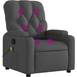 vidaXL Massagesessel mit verstellbarer Rückenlehne und Vibrationsfunktion Stoff 86,5 x 93,5 x 86,5 cm Dunkelgrau