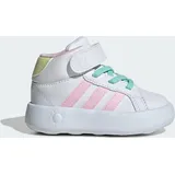 Adidas Grand Court Mid Kids Cloud White / Clear Pink / Ice Yellow 21