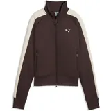 Puma Damen T7 Always ON Kurze Trainingsjacke L, Chocolate Brown - L