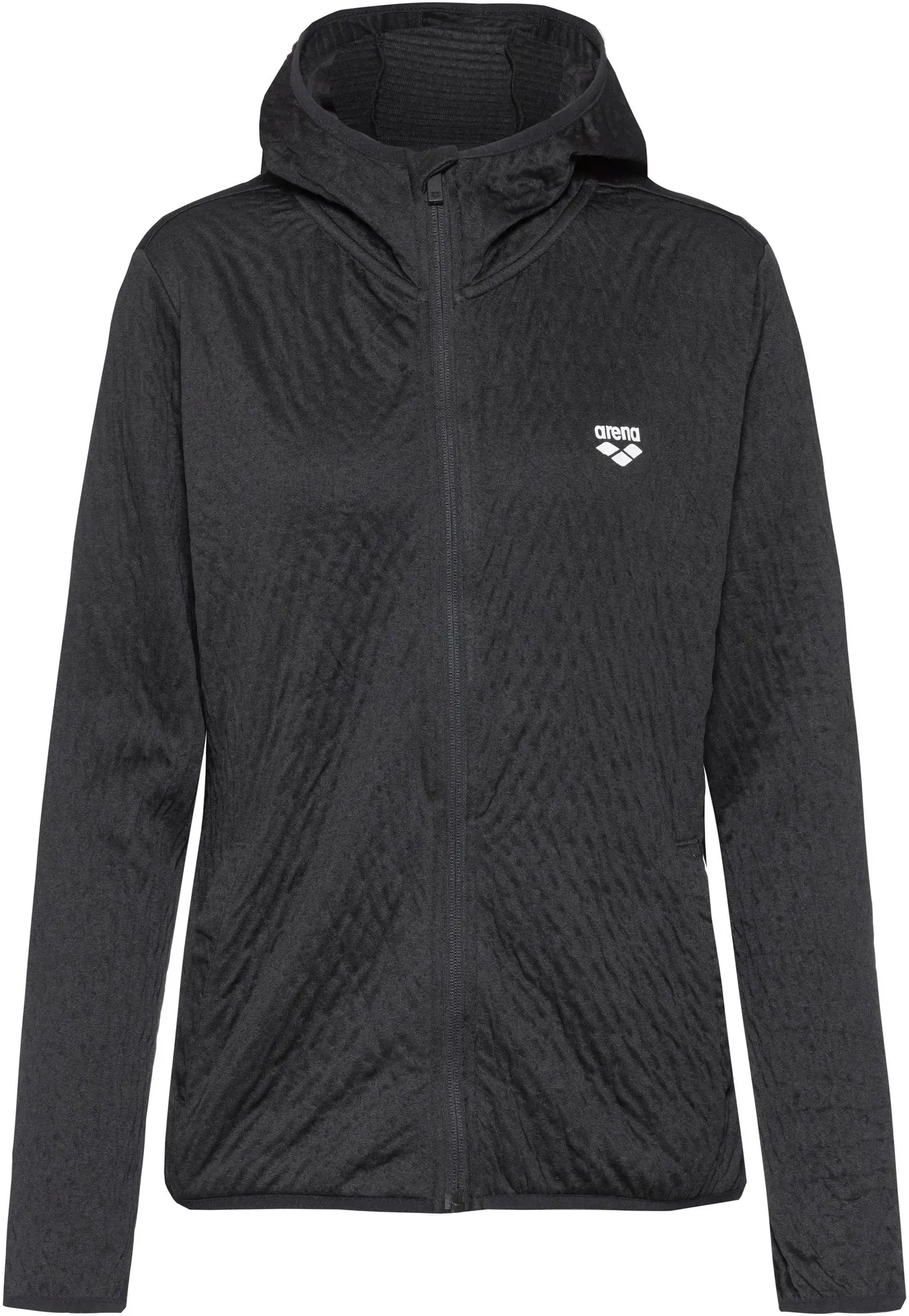 Arena Kapuzenjacke Damen in black, Größe M - schwarz