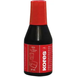 Kores Stempelfarbe, Inhalt: 27 ml, rot