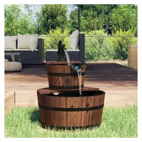 vidaXL Gartenbrunnen mit Pumpe 44,5x44,5x58 cm Massivholz Tanne