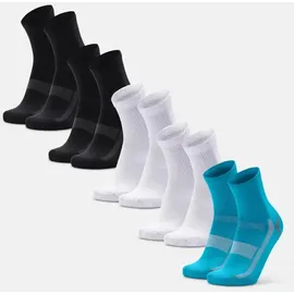 Danish Endurance Quarter Pro Sportsocken 5er Pack Schwarz/Weiß/Blau/Orange 43-47
