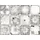 Queence Fliesenaufkleber Verwaschen 12er Set Sticker grau 15cm x 15cm