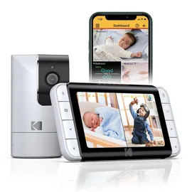 Kodak Cherish C525P Intelligenter Video-Monitor für Babys, hochwertiges Video für schnelle und vertrauensvolle Überprüfung, Lange Akkulaufzeit bei Nacht und Nickerchen, 1 Unité (Lot de 1)