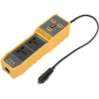 Auto-Wechselrichter, 200 W Intelligent 3 USB 4.2A Schnellladung mit Zwei Steckdosen Modifizierter Sinus-Wechselrichter FüR Mobiltelefone Camping Power Ausrüstung