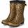 rajn Damen Gummistiefel LEOPARD Beige Synthetik, Größe:41, Farbauswahl:braun-Kombi - 41
