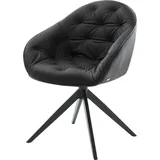 DeLife Gaio-Flex Kreuzgestell breit Schwarz 360° drehbar Wippfunktion,