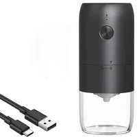 Kaffeemühle, USB Wiederaufladbare Elektrische Kaffeemühle mit Keramik Kegelmahlwerk Tragbare Elektrisch Mühlen für Kaffeebohnen Gewürze Bohnen