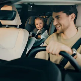 lionelo Autokindersitz Lavender i-Size ab 1 Jahr bis 12 Jahren, ab 9 kg bis 36 kg ISOFIX Breiter Einstellber Grau - Grau
