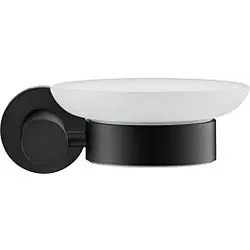 Duravit D-Code Seifenschale 0099184600 Position Rechts, Ø 108mm, Schwarz Matt, Wandhängende Montage
