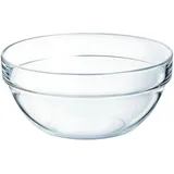 Arcoroc ARC 10022 Empilable Schale, Stapelschale, Schüssel, 20cm, 1.8 Liter, Glas, transparent, 1 Stück