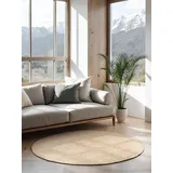 HANSE HOME Jute Teppich Rund – Natur Wohnzimmerteppich aus 100% Jute - Handgewebt & Natürlich – Boho Naturfaser Juteteppich für Wohnzimmer, Schlafzimmer, Esszimmer – Naturweiß Ivory, Ø 200cm