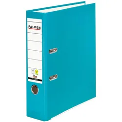 Falken 11286580 20x PP-Color-Ordner A4, Rücken 80mm, mit Einsteckschild - Türkis