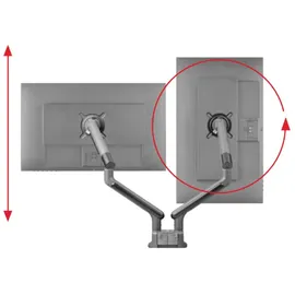 One for All Monitor Halterung Design Dual Black DM 7210