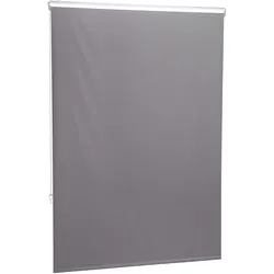 Relaxdays Duschrollo, 120x240 cm, Seilzugrollo für Dusche & Badewanne, Decke & Fenster, Badrollo wasserabweisend, grau