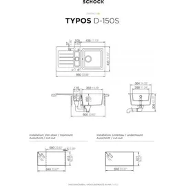 Schock Typos D-150S Einbau nero + Excenterbetätigung