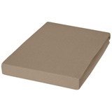 JANINE Topper-Spannbetttuch 5001 Jersey 180 x 200 - 200 x 220 cm taupe