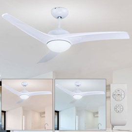 V-Tac 132 cm Deckenventilator weiß inkl. Fernbedienung