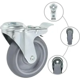 vidaXL 8 Stk. Lenkrollen mit Rückenloch 100 mm