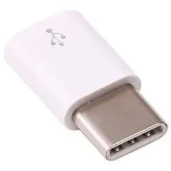 Adapter micro USB Buchse - USB Type C Stecker, weiß