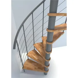 Minka Spindeltreppe Venezia Smart 38 305,5 cm Edelstahl/Holz/PVC/Stahl Grau