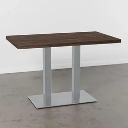 BIG Möbel GmbH Bistrotisch 120x80 cm | Walnuss | Edelstahl Gestell