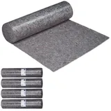 relaxdays Malervlies 5 x Malervlies 220g/m2 1x50 m grau