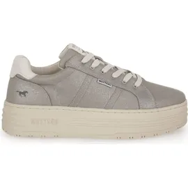 Mustang Plateau Sneaker Damen Silber 38