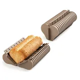 Betty Bossi Brotbackform Herz im 2er Set - aufklappbare Herzbackform aus qualitativ hochwertigen Silikon, braun