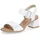 remonte Damen Riemchensandalen D1K51, Frauen Sandalen,Sommerschuhe,Freizeitschuhe,offene Schuhe,Strandschuhe,Riemen,Riemchen,Weiss (80),40 EU