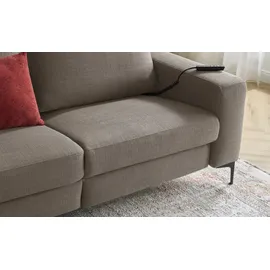 Max Schelling Eckcouch Mikrofaser 2-Sitzer Braun