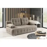 werk2 Schlafsofa WERK2 "Indigo Bettsofa mit Bettkasten, Breite 205cm, hochwertige Verarbeitung", grau (taupe), B:205cm H:90cm T:95cm, 100% Polyester, Sofas, Schlafsofa, 2-Sitzer Sofa und Schlafcouch mit Federkern & Bettkasten