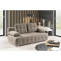 werk2 Schlafsofa WERK2 "Indigo Bettsofa mit Bettkasten, Breite 205cm, hochwertige Verarbeitung", grau (taupe), B:205cm H:90cm T:95cm, 100% Polyester, Sofas, Schlafsofa, 2-Sitzer Sofa und Schlafcouch mit Federkern & Bettkasten