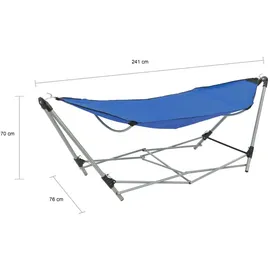 vidaXL Hängematte mit faltbarem Ständer Blau