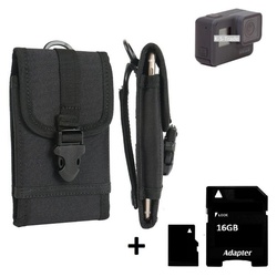 K-S-Trade Kameratasche für GoPro Hero 5 Black, Kameratasche Gürteltasche Outdoor Gürtel Tasche Kompaktkamera + schwarz