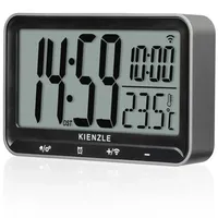 KIENZLE Digitaler Funkwecker Horizontal schwarz/silber