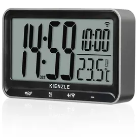 KIENZLE Digitaler Funkwecker Horizontal schwarz/silber