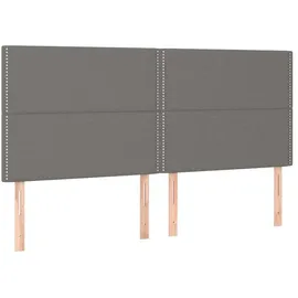 vidaXL Boxspringbett 200 x 200 cm Dunkelgrau