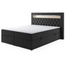 m-punkt Boxspringbett Paris 180 x 200 cm H3 Schwarz