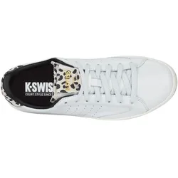 Sneaker K-SWISS "LOZAN KLUB LTH", Gr. 41, weiß, leopard, snow weiß, Leder, sportlich, Schuhe